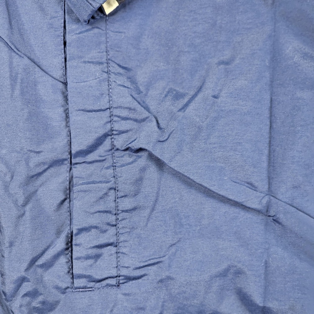 Nike Jacket Mens Large Navy Blue Windbreaker Full Zip Lined Stripe Swoosh Track - Picture 3 of 13